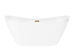 Corsan NAUTI free-standing bathtub 170 x 77 cm click-clack plug Gold