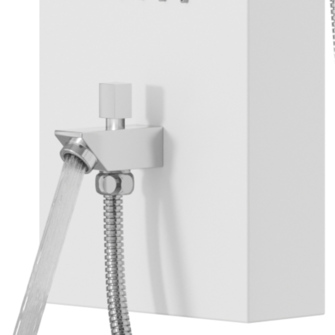 Corsan ALTO Duschpaneel Thermostat Weißer Auslauf