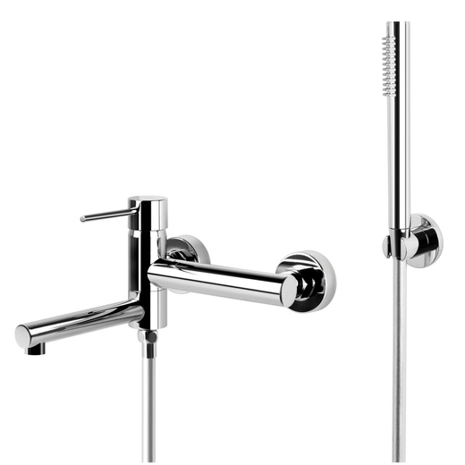 Corsan LUGO CMZ7541CH wall-mounted bathtub faucet with a shower set