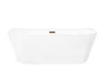 Corsan MONO wall-mounted freestanding bathtub 150 x 74 cm click-clack plug Gold