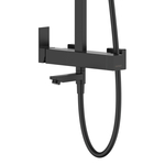 Shower set Corsan ANGO shower column LED rain shower Swivel spout Black